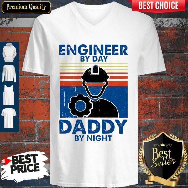 Engineer By Day Daddy By Night Vintage V-neck