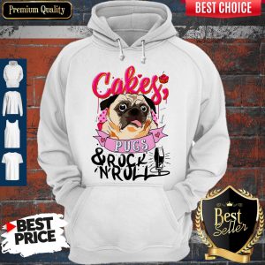 Official Cake Pugs And Rock And Roll Hoodie