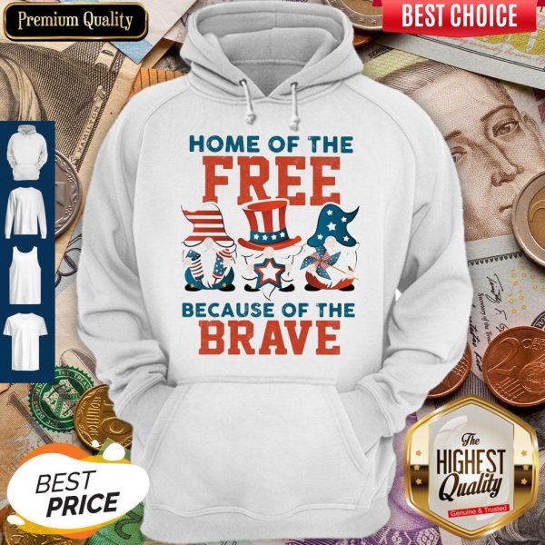 Home Of The Free Because Of The Brave Santa American Flag Veteran Independence Day Hoodie