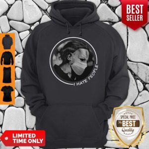 Official Michael Myers Face Mask I Hate People Hoodie