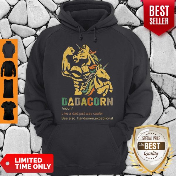 Dadacorn Like A Dad Just Way Cooler See Also Handsome Exceptional Hoodie