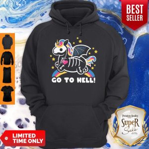 Official Skeleton Unicorn Go To Hell Hoodie