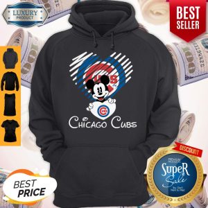 Mickey Mouse Hug Heart Chicago Cubs Logo Hoodie