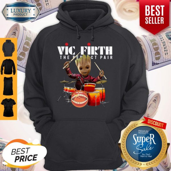 Official Baby Groot Show Animal Playing Vic Firth The Perfect Pair Hoodie