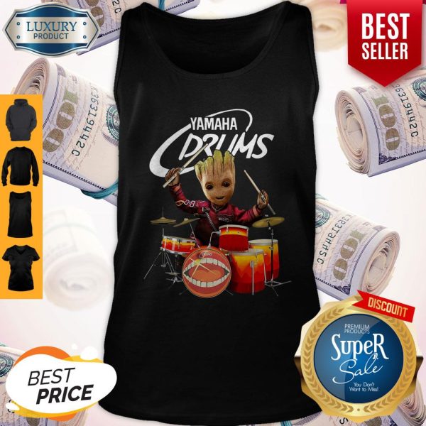 Official Baby Groot Show Animal Yamaha Drums Tank Top