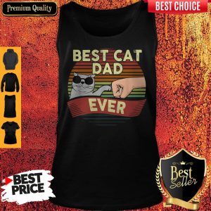 Official Best Cat Glasses Dad Ever Vintage Tank Top