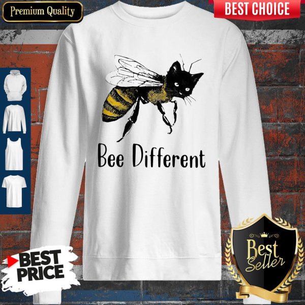 Official Cat Graphic Bee Diffirent Sweatshirt