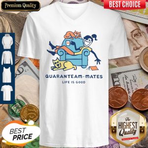 Official Quaranteam Mates Life Is Good V-neck