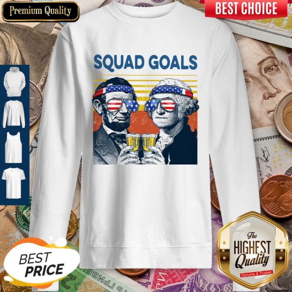 Official Squad Goal American Flag Vintage Sweatshirt