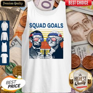 Official Squad Goal American Flag Vintage Tank Top