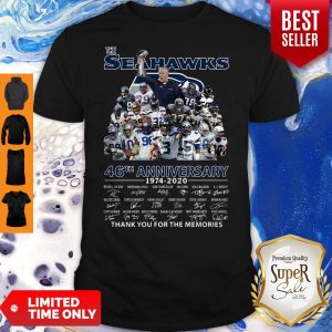 The Seattle Seahawks 46th Anniversary 1974 2020 Thank You For The Memories Signatures Shirt