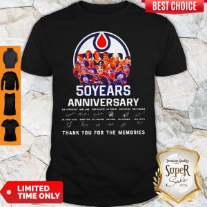 Edmonton Oilers 50 Years Anniversary Signature Shirt