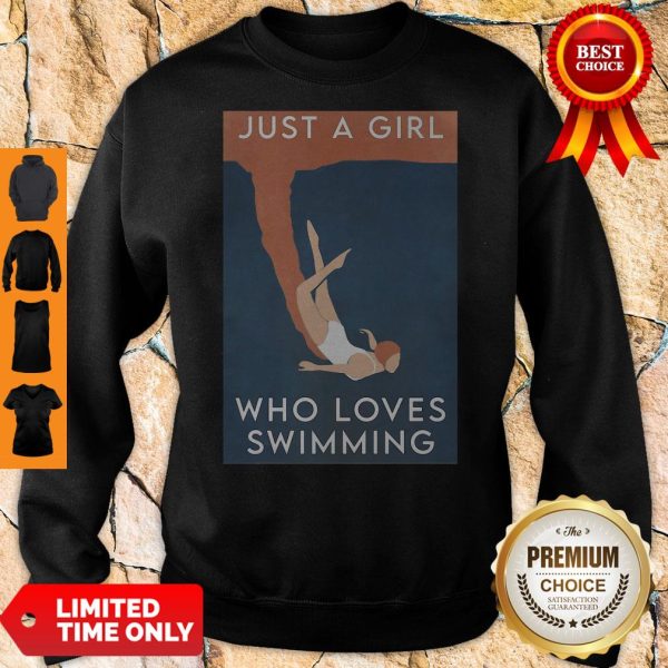 Official Just A Girl Who Loves Swimming Sweatshirt
