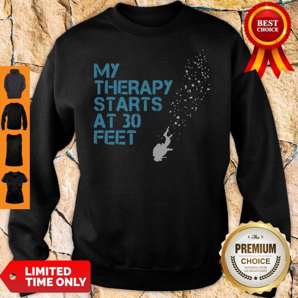 Official My Therapy Starts At 30 Feet Sweatshirt