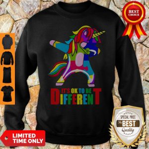 Official Autism Unicorn It’s Ok To Be Different Sweatshirt
