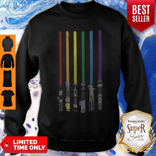 Awesome LGBT Flag Light Swords Star War Sweatshirt