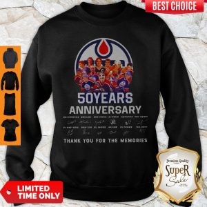 Edmonton Oilers 50 Years Anniversary Signature Sweatshirt
