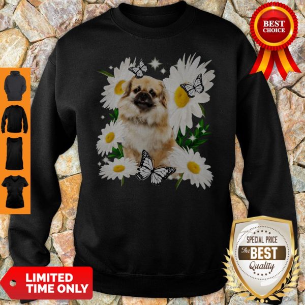 Official Tibetan Spaniel Daisy Flower Classic Sweatshirt
