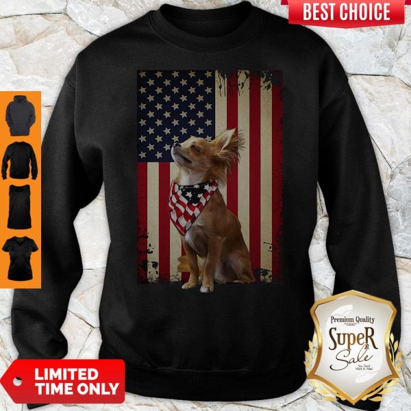 Official American Flag Chihuahua Proud Sweatshirt