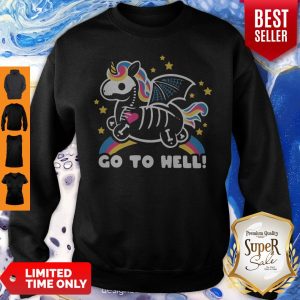 Official Skeleton Unicorn Go To Hell Sweatshirt