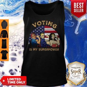 Official Voting Is My Superpower American Flag Tank Top
