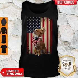 Official American Flag Chihuahua Proud Tank Top