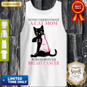 Official A Cat Mom Who Survived Breast Cancer Tank Top