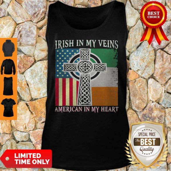 Independence Day Irish In My Veins American In My Heart Tank Top