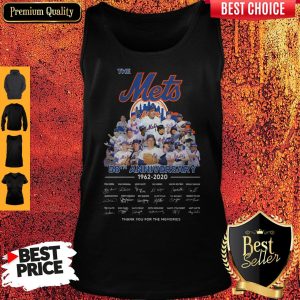 The Mets 58th Anniversary 1962-2020 Thank You For The Memories Signatures Tank Top