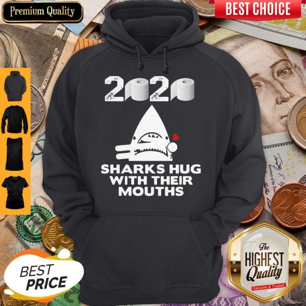 Toilet Paper Sharks Hug With Their Mouths Hoodie