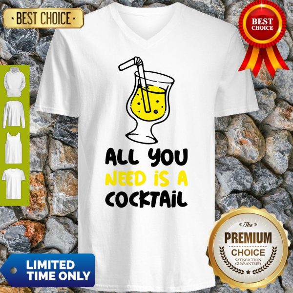 Official All You Need Is A Cocktail Slim Fit V-neck