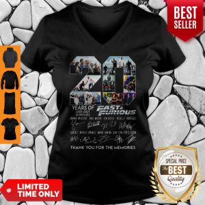 Years Of 2001 2021 Fast And Furious Thank You For The Memories V-neck