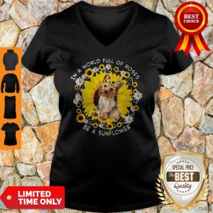 Official In A World Full Of Roses Be A Sunflower Yorkshire V-neck
