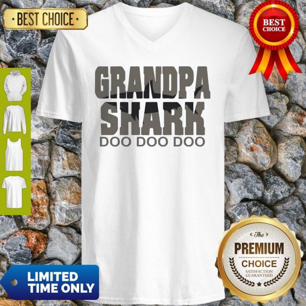 Official Grandpa Shark Doo Doo Doo V-neck