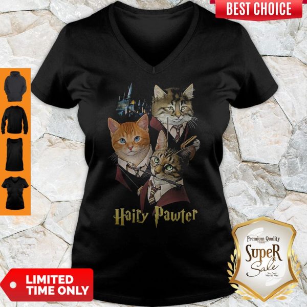 Official Cats Hairy Pawter V-neck