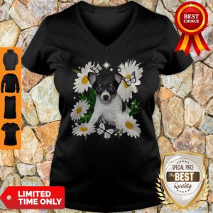 Official Toy Fox Terrier Daisy Flower Classic V-neck