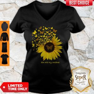 Butterfly And Sunflower You Are My Sunshine V-neck