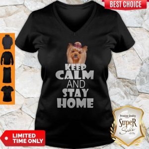 Dog Keep Calm And Stay Home V-neck