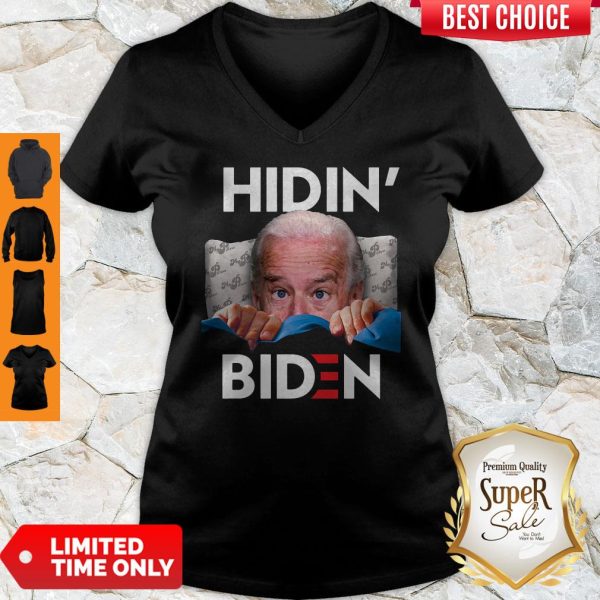 Hiding From Biden For President 2020 Funny Political V-neck