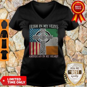 Independence Day Irish In My Veins American In My Heart V-neck