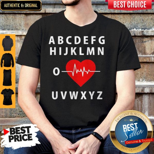 A B C D E F G H Love Heart Heartbeat Shirt