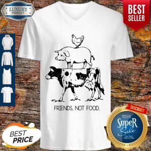 Animal Chicken Pig Cow Friends Not Food V-neck