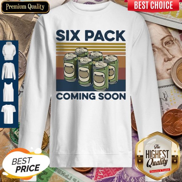 Beer Six Pack Coming Soon Vintage Retro Sweatshirt