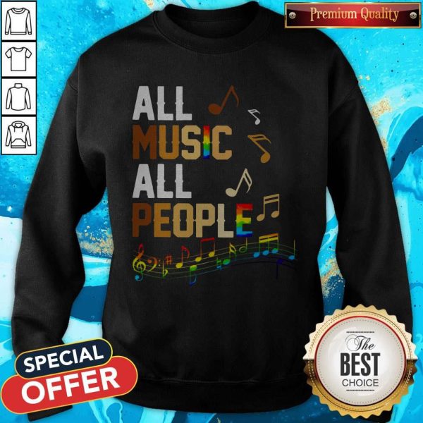 Black Lives Matter All Music All People Sweatshirt