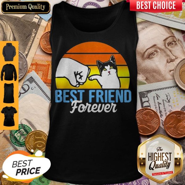 Cat Best Friend Forever Vintage Retro Tank Top