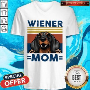 Dachshund Wiener Mom Vintage V-neck