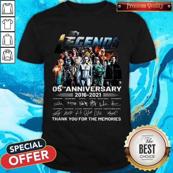 DC’s Legends 05th Anniversary 2016-2021 Thank You For The Memories Signatures Shirt
