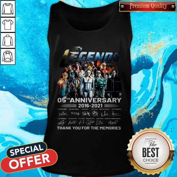 DC’s Legends 05th Anniversary 2016-2021 Thank You For The Memories Signatures Tank Top