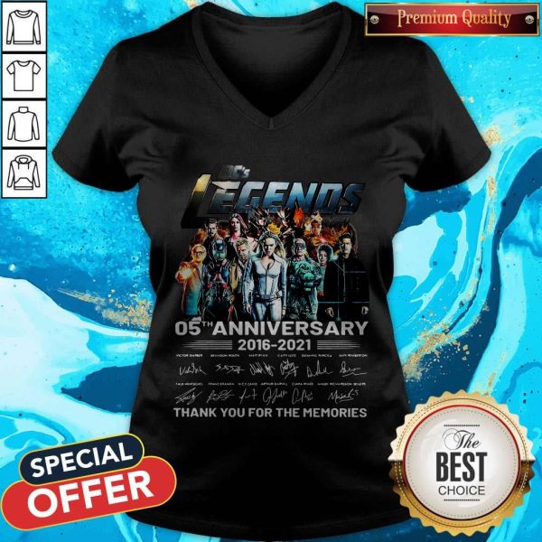 DC’s Legends 05th Anniversary 2016-2021 Thank You For The Memories Signatures V-neck