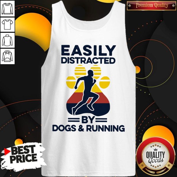 Easily Distracted By Dogs And Run Vintage Tank Top